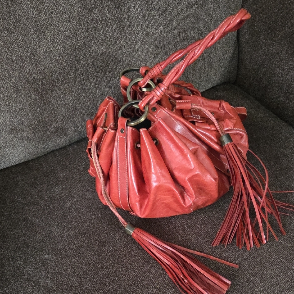 Givenchy Large Russet Orange Pumpkin Leather  Shoulder Bag
